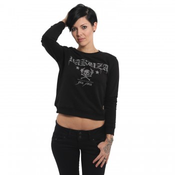 Flying Skull Cropped Sweater