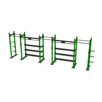 Power rack with shelves 3-2
