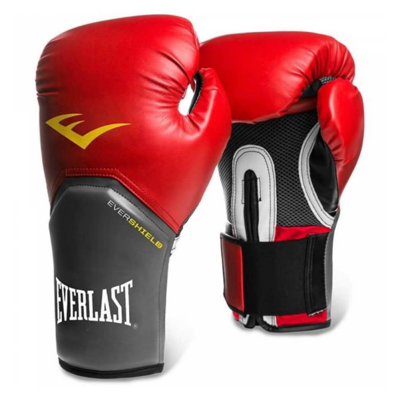 schwarz/rot Boxhandschuhe / Boxing Gloves Leder Sandsackhandschuhe SUPER DAX 