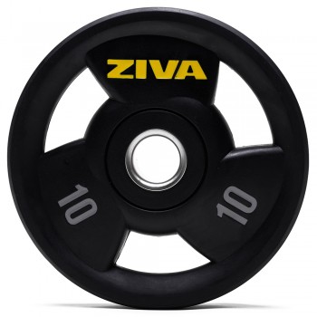 ZIVA® Hantelscheibe Ø50 mm Rubber Grip Disc 10kg 