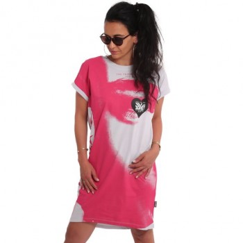 Flip T-Shirt Kleid, rose red