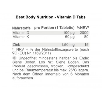 Vitamin D3 + K2 + Zink Tabs...