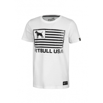 T-Shirt Pitbull USA Kids White